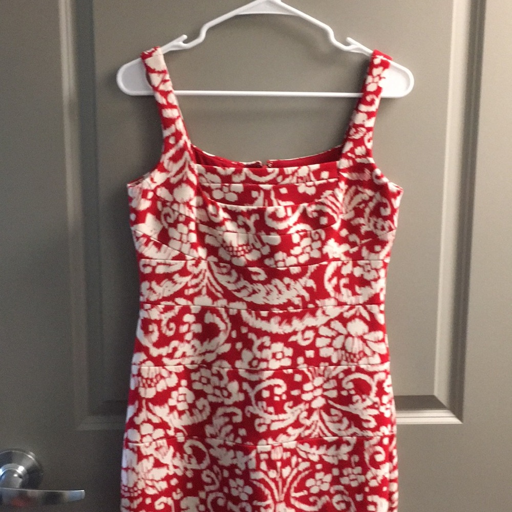 Sangria Red and White Dress